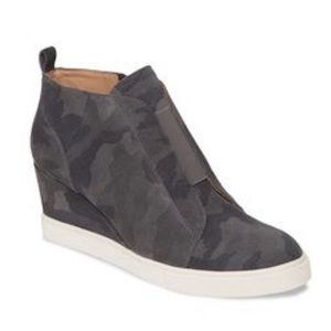 Paolo FELICIA Platform Wedge Sneaker Bootie Camo Net Fabric